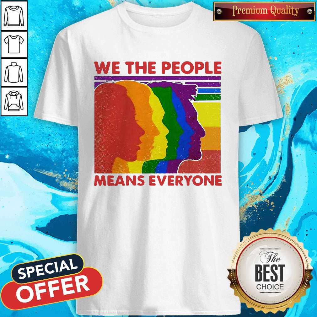 We The People Means Everyone Vintage Human Lgbt Pride Vintage Shirt
