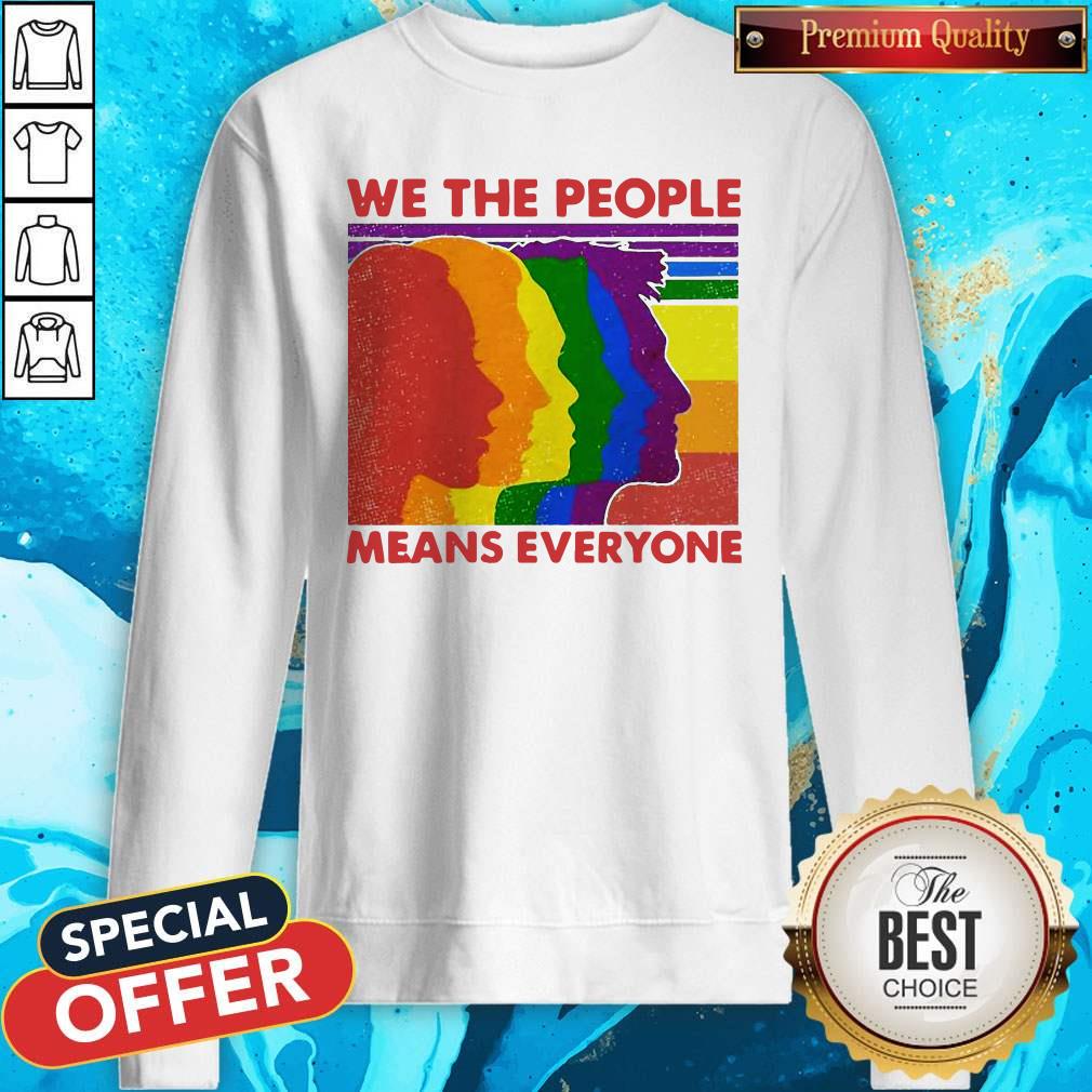 We The People Means Everyone Vintage Human Lgbt Pride Vintage Shirt