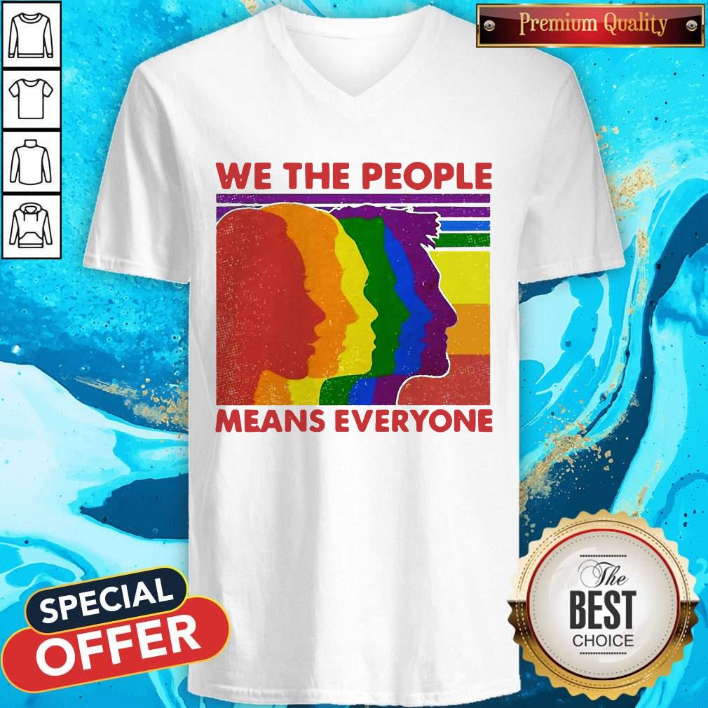 We The People Means Everyone Vintage Human Lgbt Pride Vintage Shirt