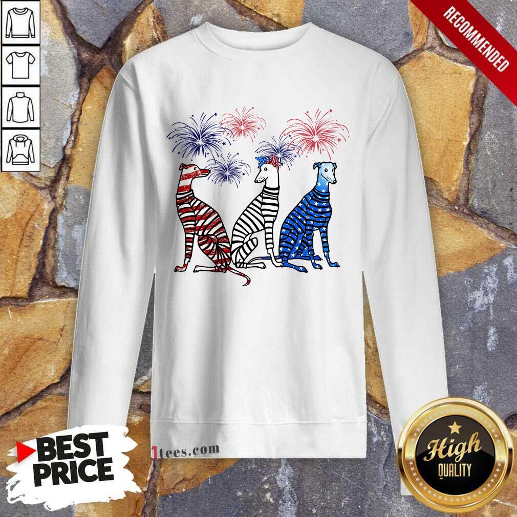 Whippet American Flag Colors Shirt
