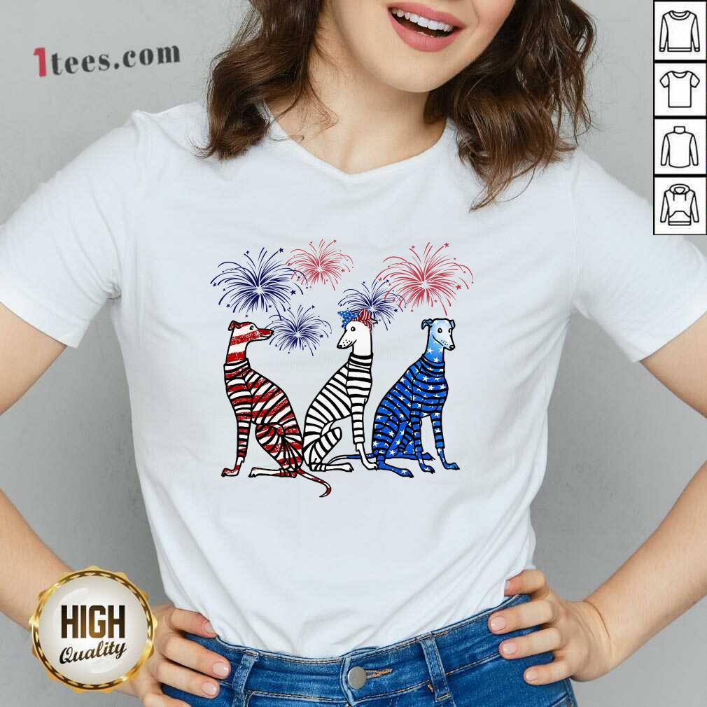 Whippet American Flag Colors Shirt