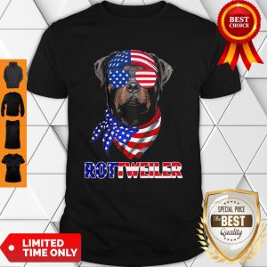 Independence Day Rottweiler Glasses America Shirt