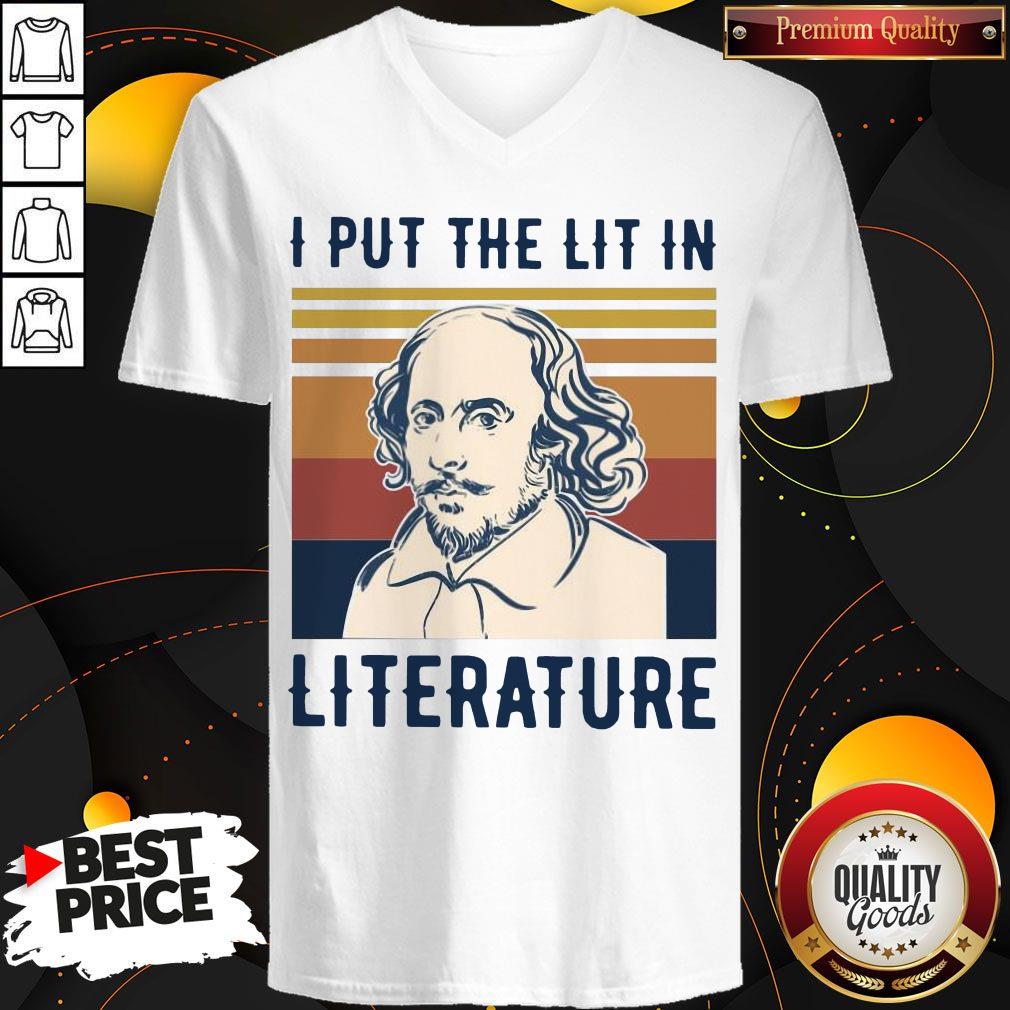 William Shakespeare I Put The Lit In Literature Vintage Shirt