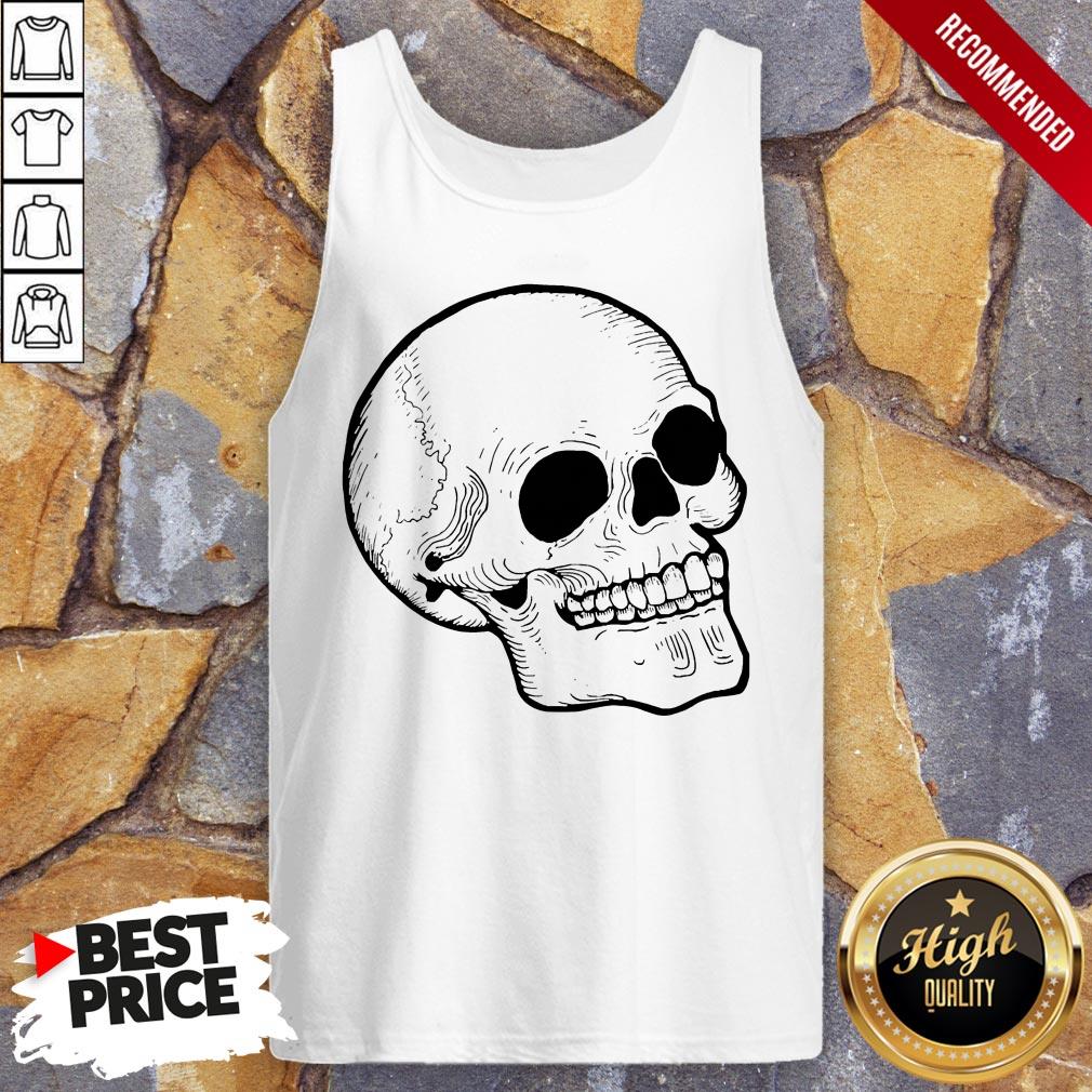 Woodcut Skull Tattoo Goth Occult Shirt