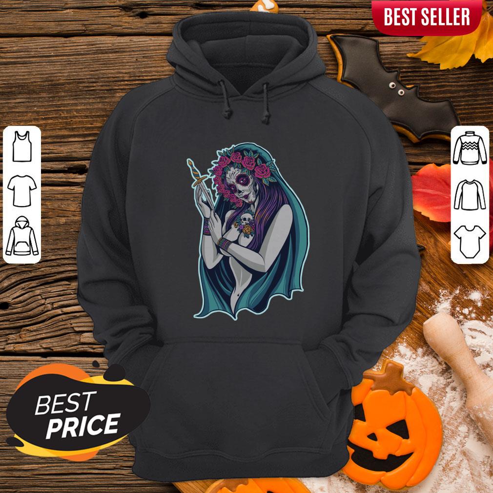 Sugar Skull Makeup Girl Day Of The Dead Dia De Muertos Shirt