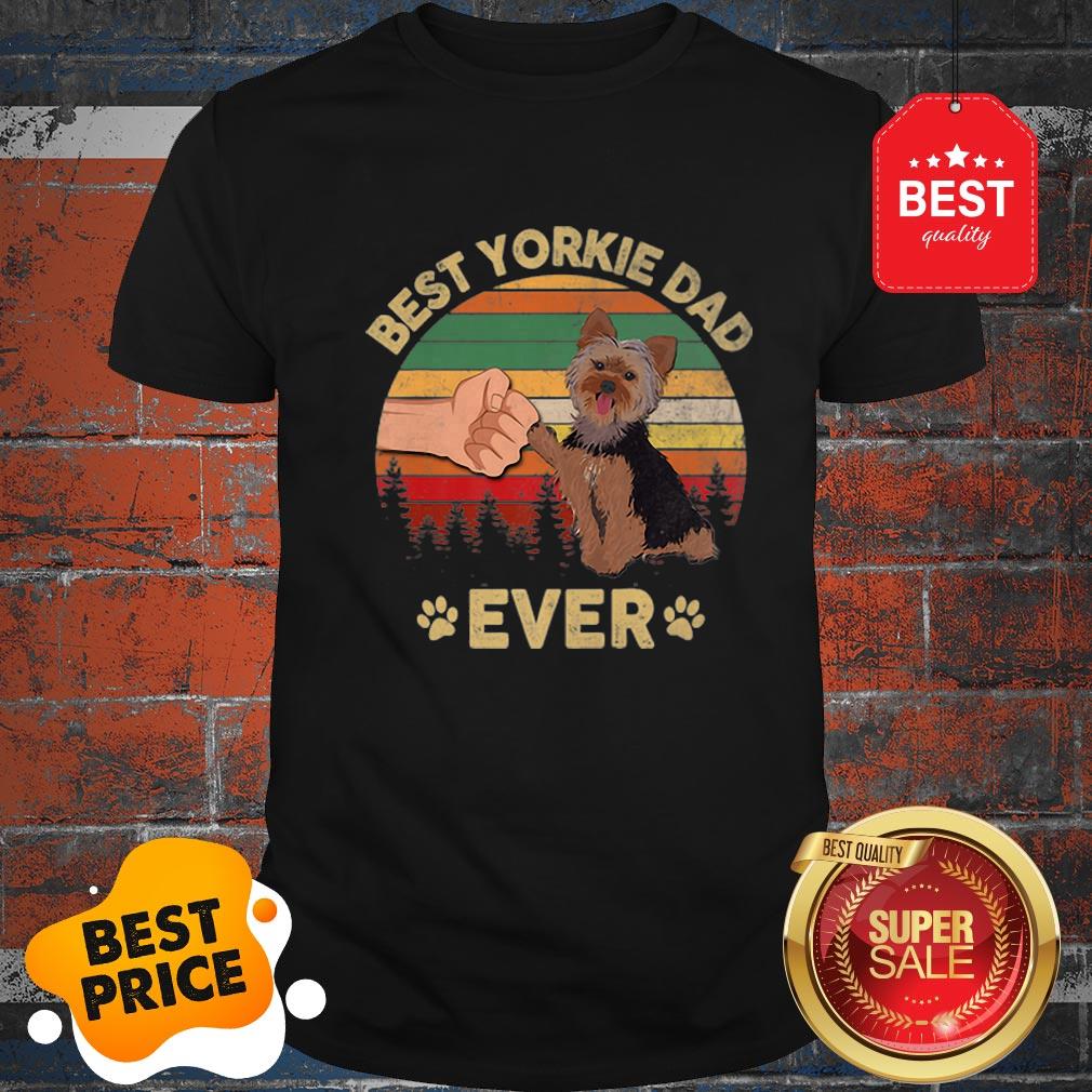 Official Father Day Best Yorkie Dad Ever Vintage Shirt