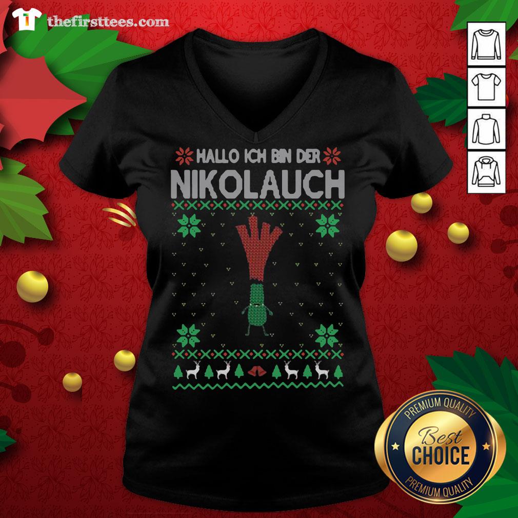 Top Hallo Ich Bin Der Nikolauch Ugly Christmas Shirt
