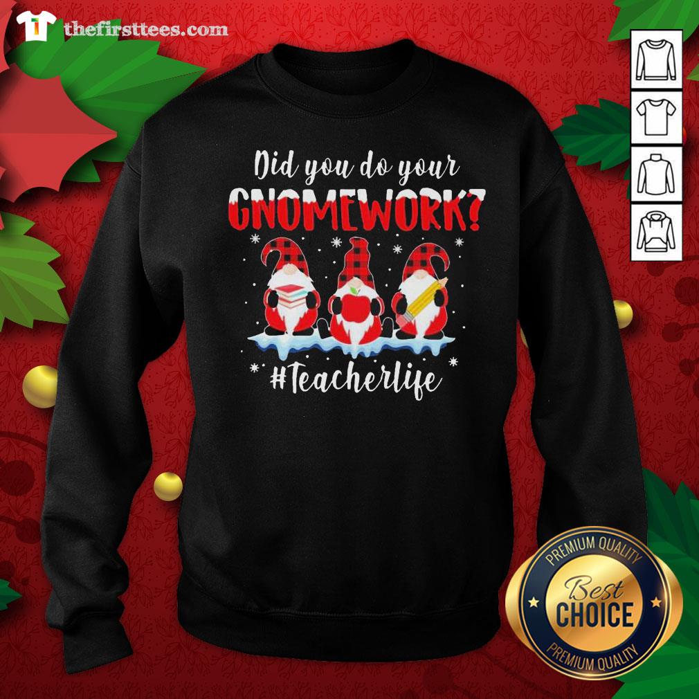 Hot Plaid Did You Do Your Homework #teacherlife Christmas Shirt
