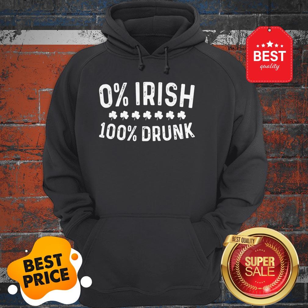 0% Irish 100% Drunk T-Shirt Vintage St. Patrick Day Gift T-Shirt