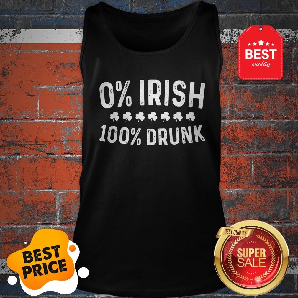 0% Irish 100% Drunk T-Shirt Vintage St. Patrick Day Gift T-Shirt