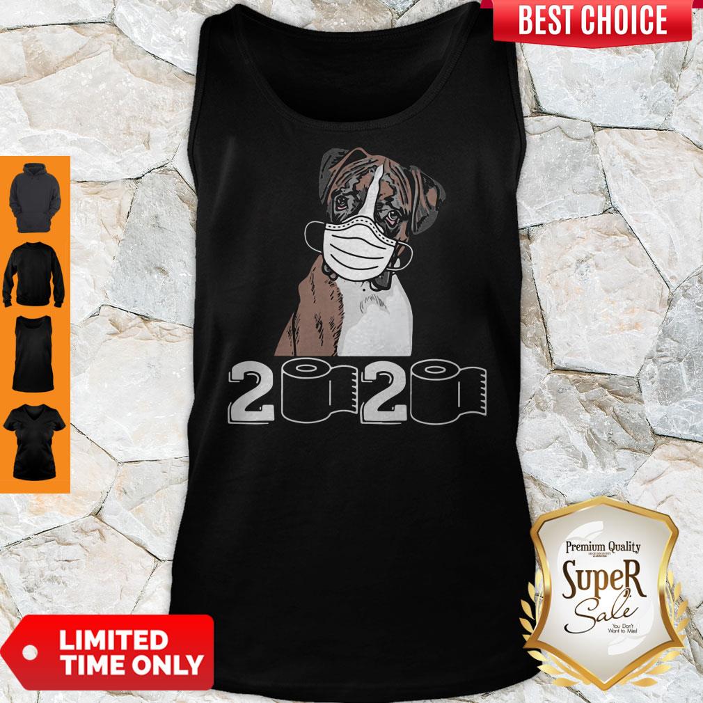 Top Boxer Dog Mask 2020 Toilet Paper Shirt