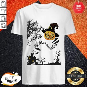 Vip Were All Mad Here Cat Pumpkin Witch Halloween Shirt