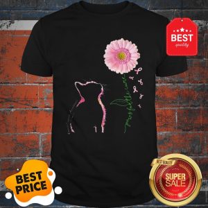 Paws For The Cure Cat Sunflowers Breast Cancer Awareness Shirt