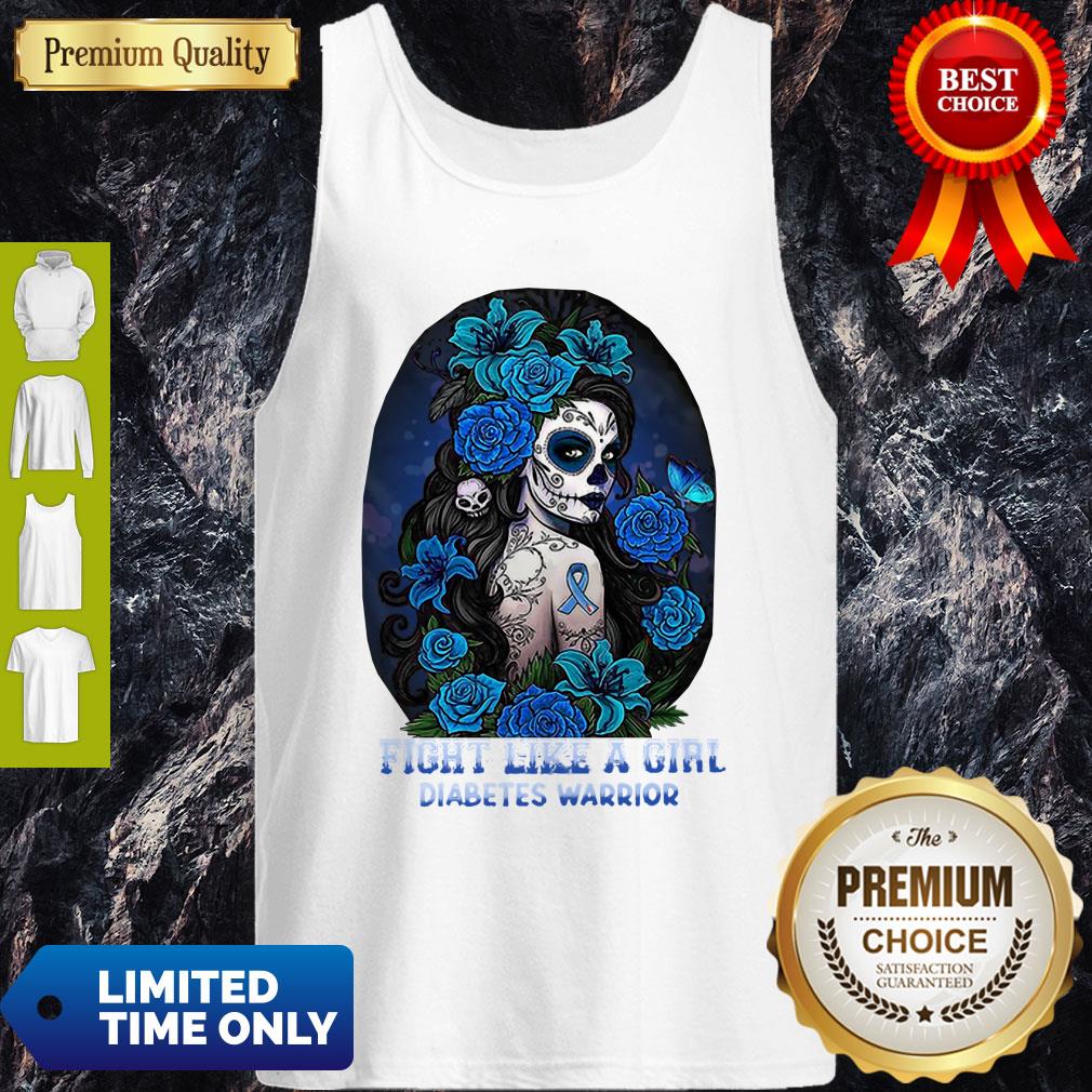 Top Fight Like A Girl Diabetes Warrior Awareness Shirt