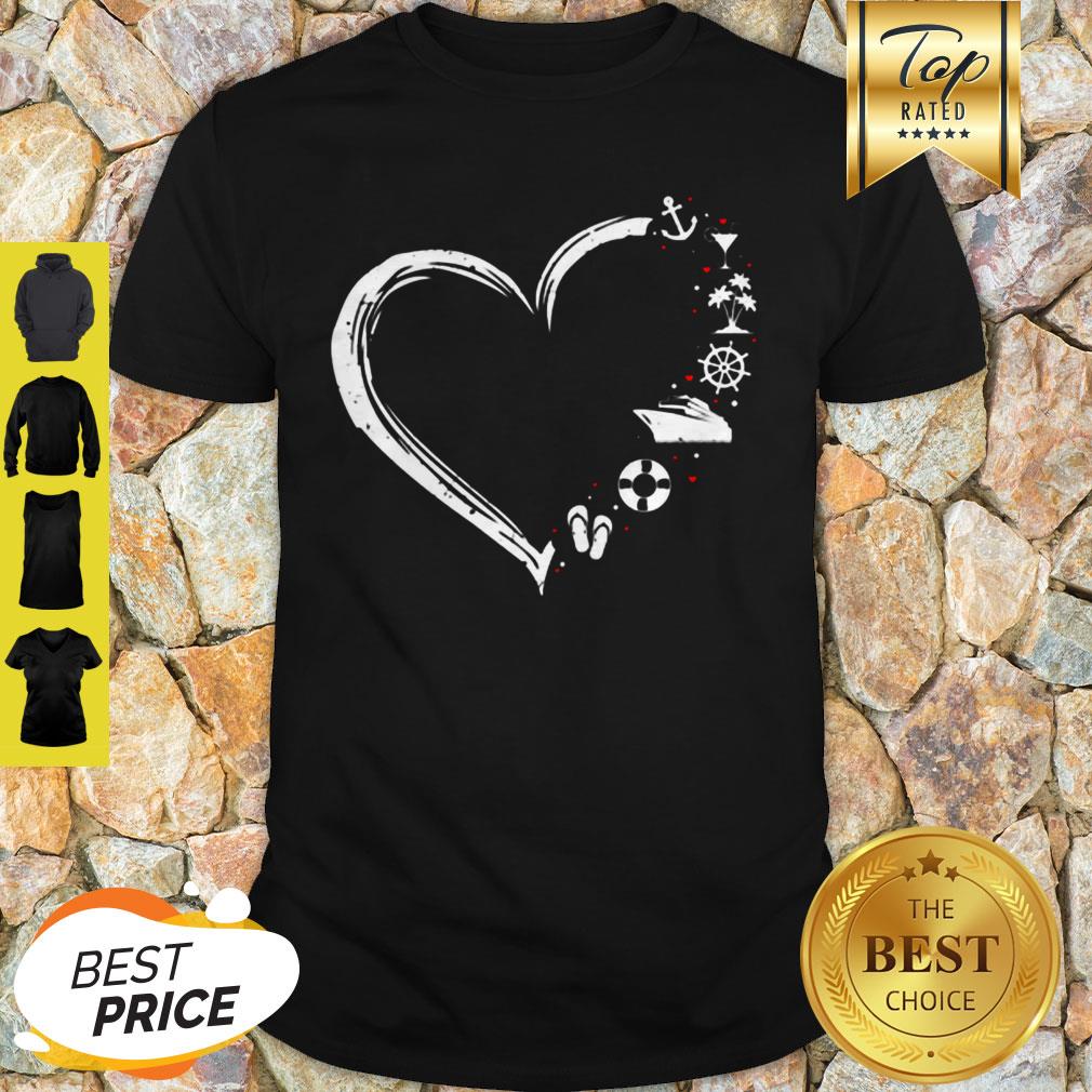Official Love Flip Flop Wine Sailor Cruise Ship Heart Shirt
