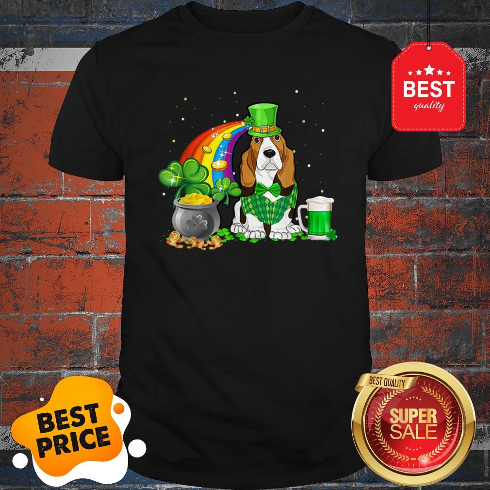 Top Beer Drinking Basset Hound Dog St Patricks Day Shirt