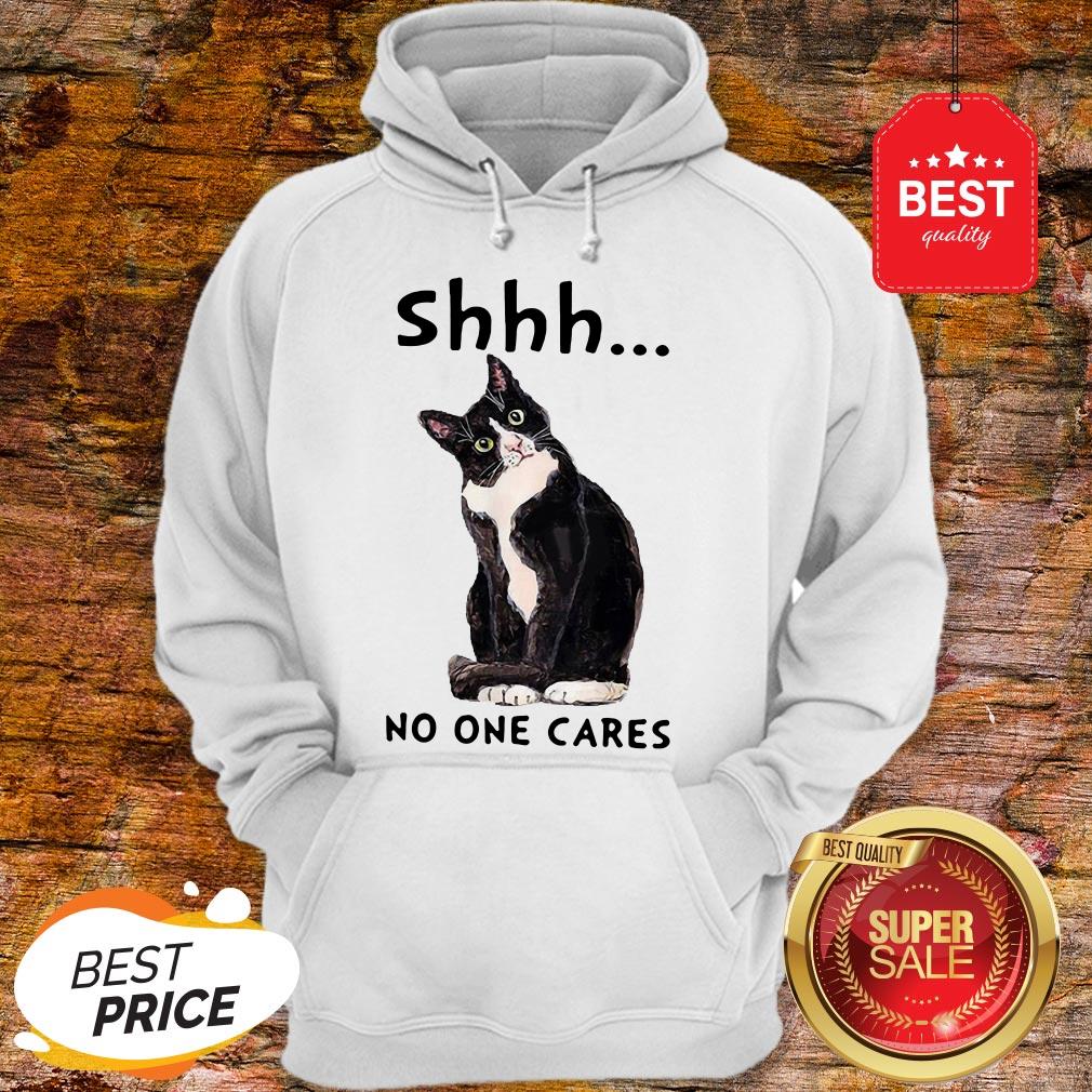 Official Shhs No One Cares Black Cat Shirt