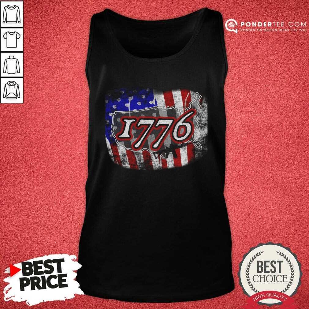 1776 Rifle American Flag Shirt