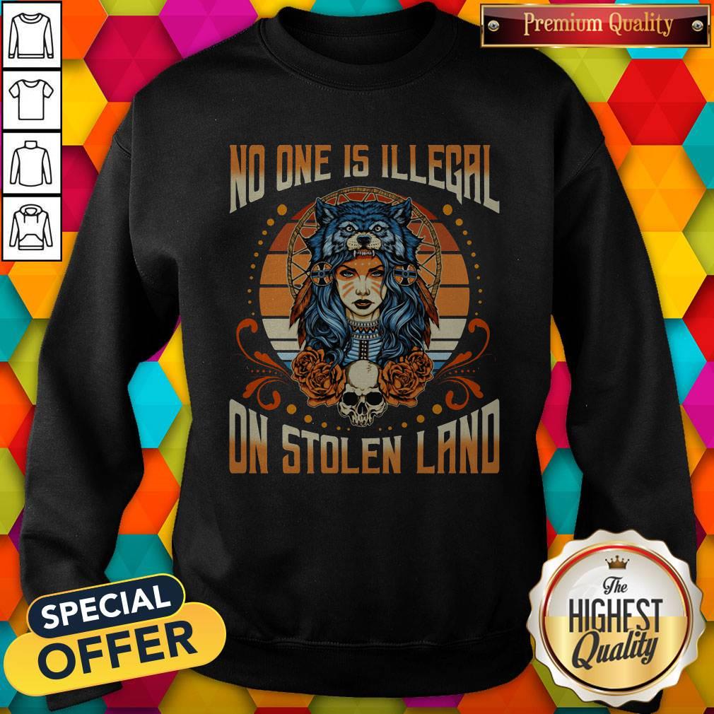 No One Is Illegal On Stolen Land Girl Skullcap Shirt