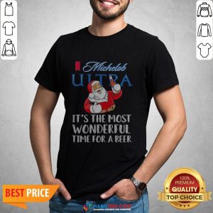 Pro Santa Claus Drinking Michelob Ultra It’s The Most Wonderful Time For A Beer Shirt