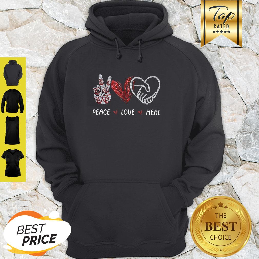 Official Peace Love Heal Heart Diamond Shirt