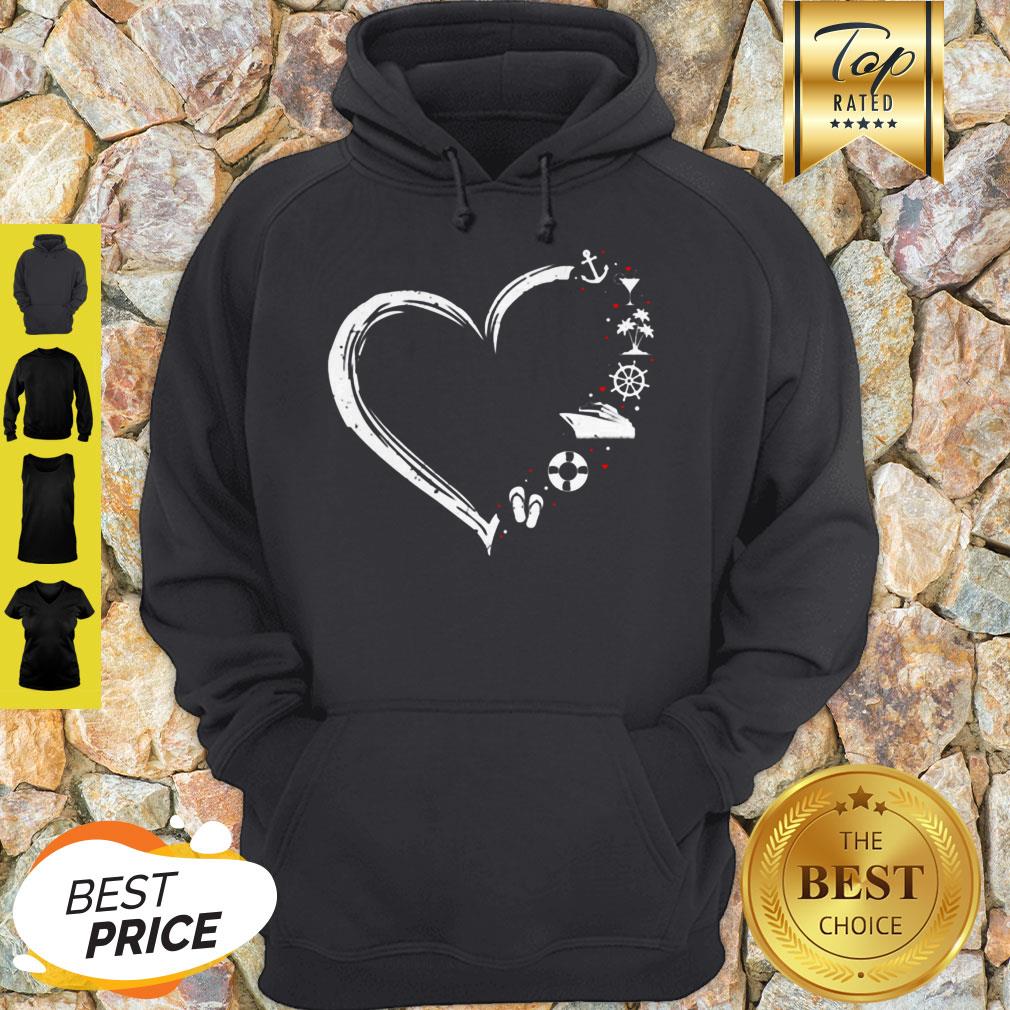 Official Love Flip Flop Wine Sailor Cruise Ship Heart Shirt
