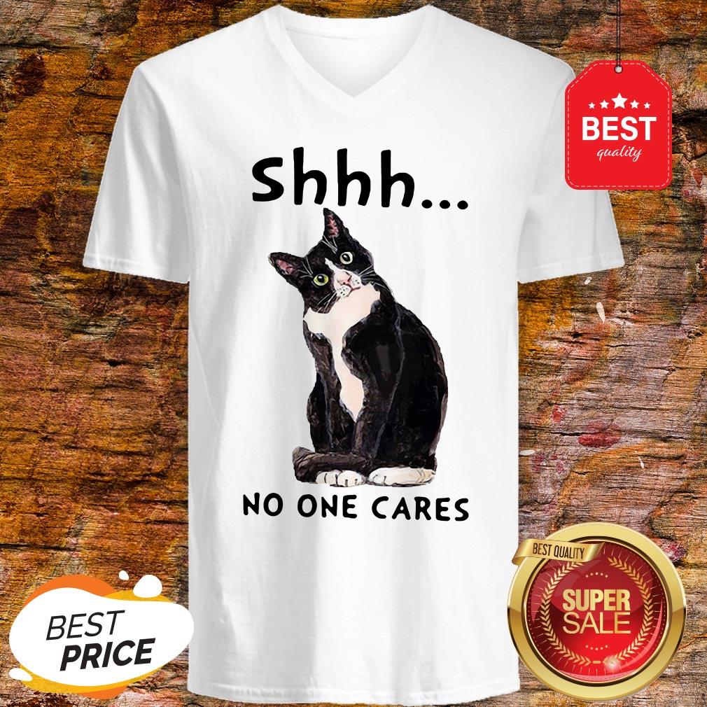 Official Shhs No One Cares Black Cat Shirt