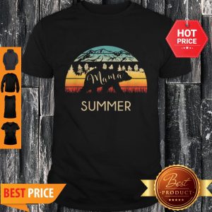 Original Summer Name Gift Retro Sun Personalized Mama Bear Shirt