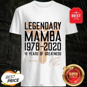 Official Legendary Mamba 41 Years Of Greatness Kobe Bryant Signature Shirt