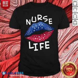 Nurse Life American Flag Lips Shirt