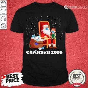Hot Santa With Face Mask And Toilet Paper Christmas 2020 Shirt