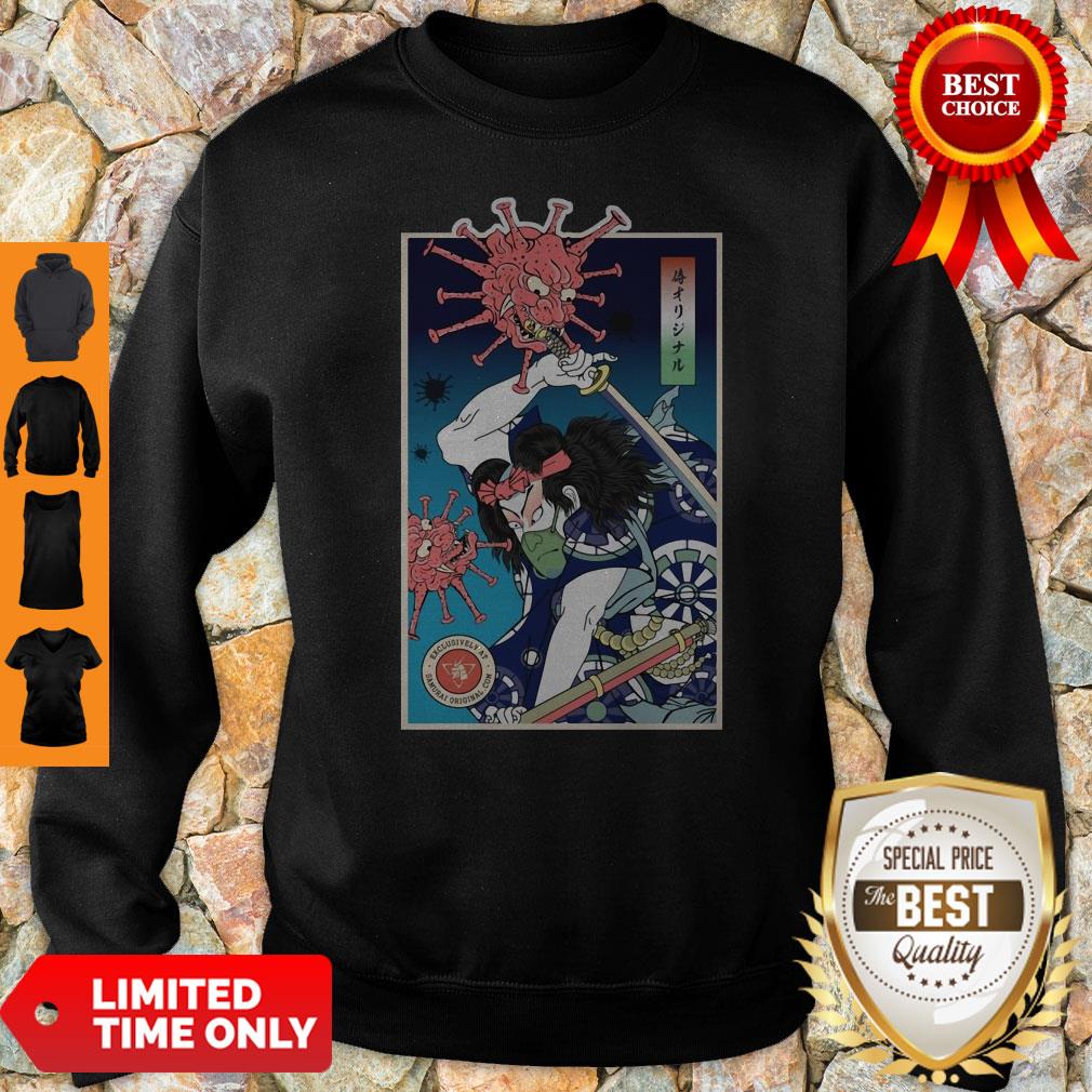 Awesome Good Samurai Vs Coronavirus Shirt