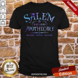 Funny Salem Est 1629 Apothecary Potions Tonics Elixirs Color Shirt