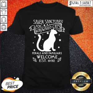 Hi Nice Cat Salem Sanctuary For Wayward Cats Ferals And Familiars Welcome Est 1692 Shirt