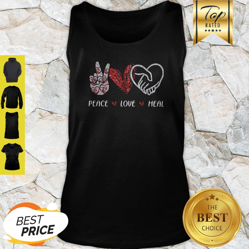 Official Peace Love Heal Heart Diamond Shirt
