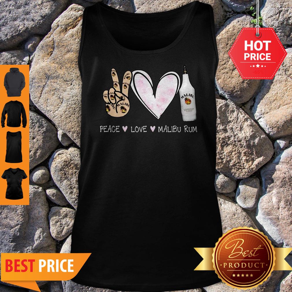 Official Peace Love Malibu Rum Shirt