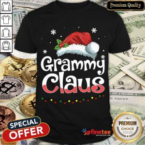 Happy Grammy Claus Santa Hat Matching Family Christmas Pajama Shirt
