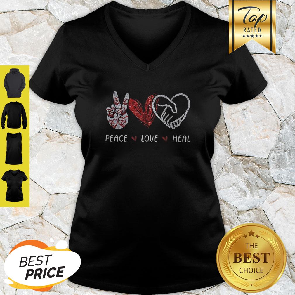 Official Peace Love Heal Heart Diamond Shirt