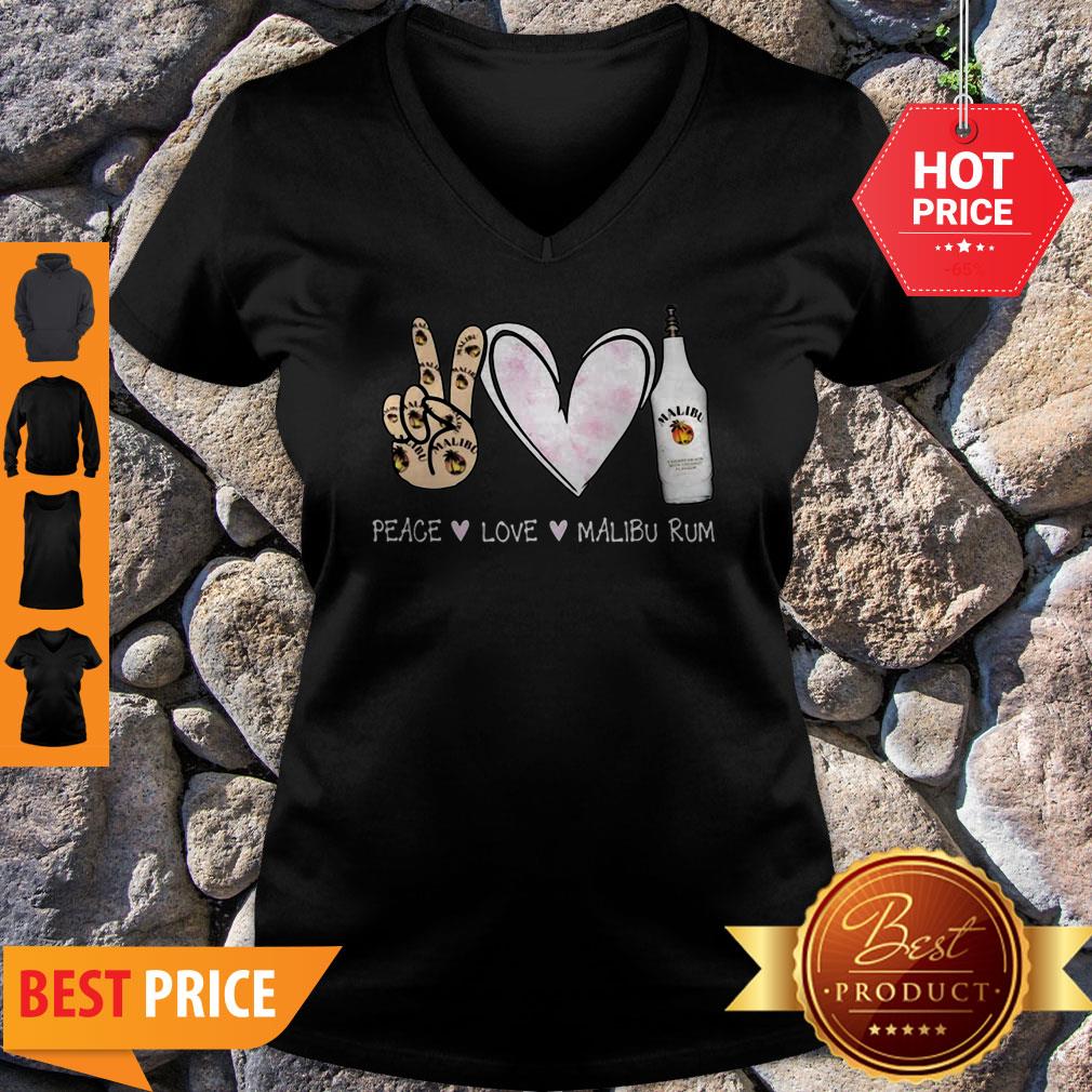 Official Peace Love Malibu Rum Shirt