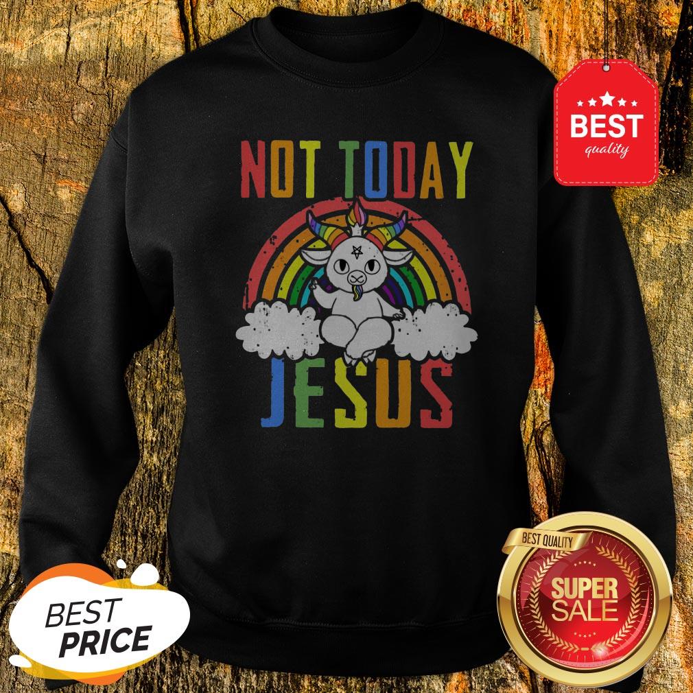 Official Satan Baphomet LGBT Not Today Jesus Shirt