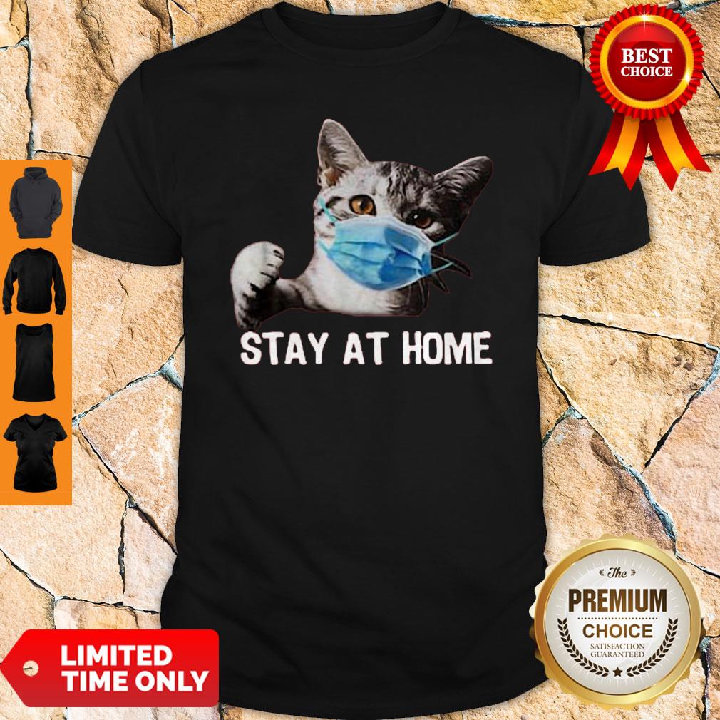 Official Nice Cat Mask Stay At Home Shirt