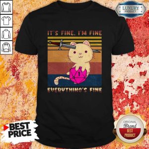 Dungeon Meowster Its Fine Im Fine Everything Fine Vintage Shirt