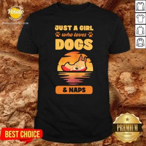 Funny Just A Girl Who Loves Dogs And Naps Shirt