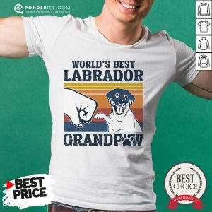 World's Best Labrador Grandpaw Vintage Shirt