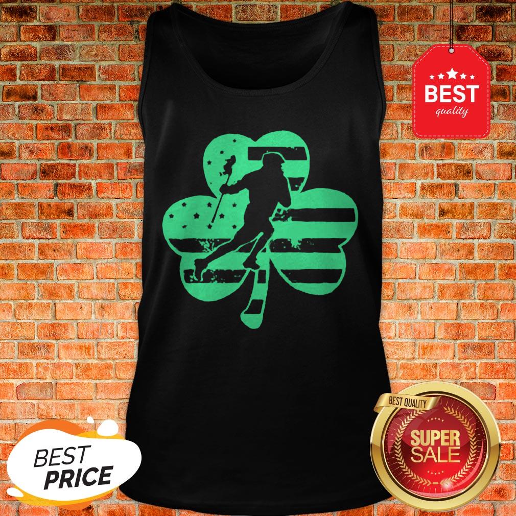 Official Vintage US Flag Shamrock Lacrosse St Patrick’s Day Shirt