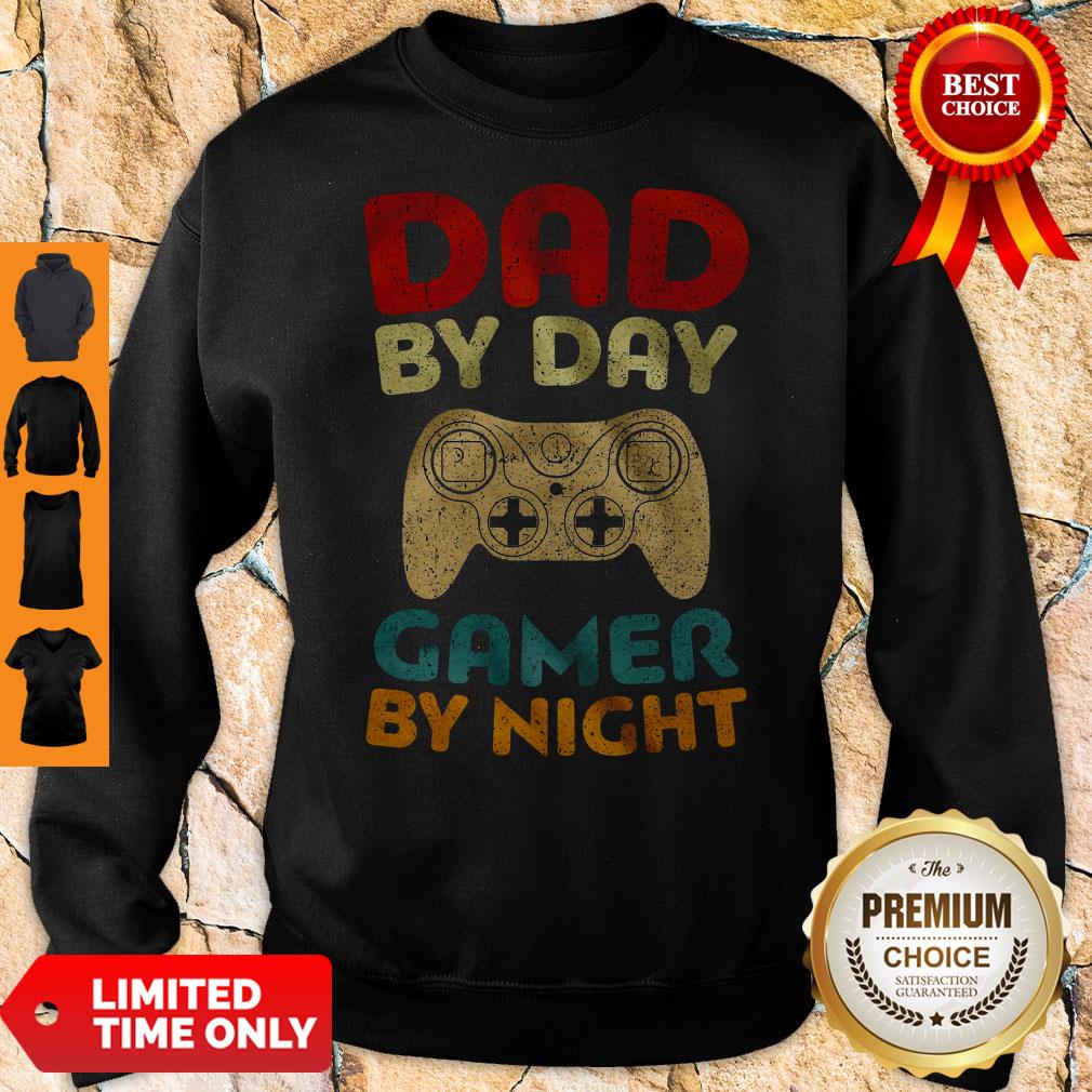 Official Family Dad By Day Gamer By Night Shirt