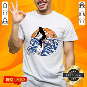 Summer At The Beach Surfing Girl With An Endless Summer Shirt