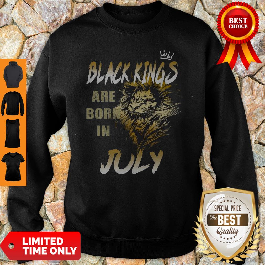 Original Lion Black Kings Are Born In July Shirt