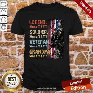Legend Soldier Veteran Grandpa Shirt