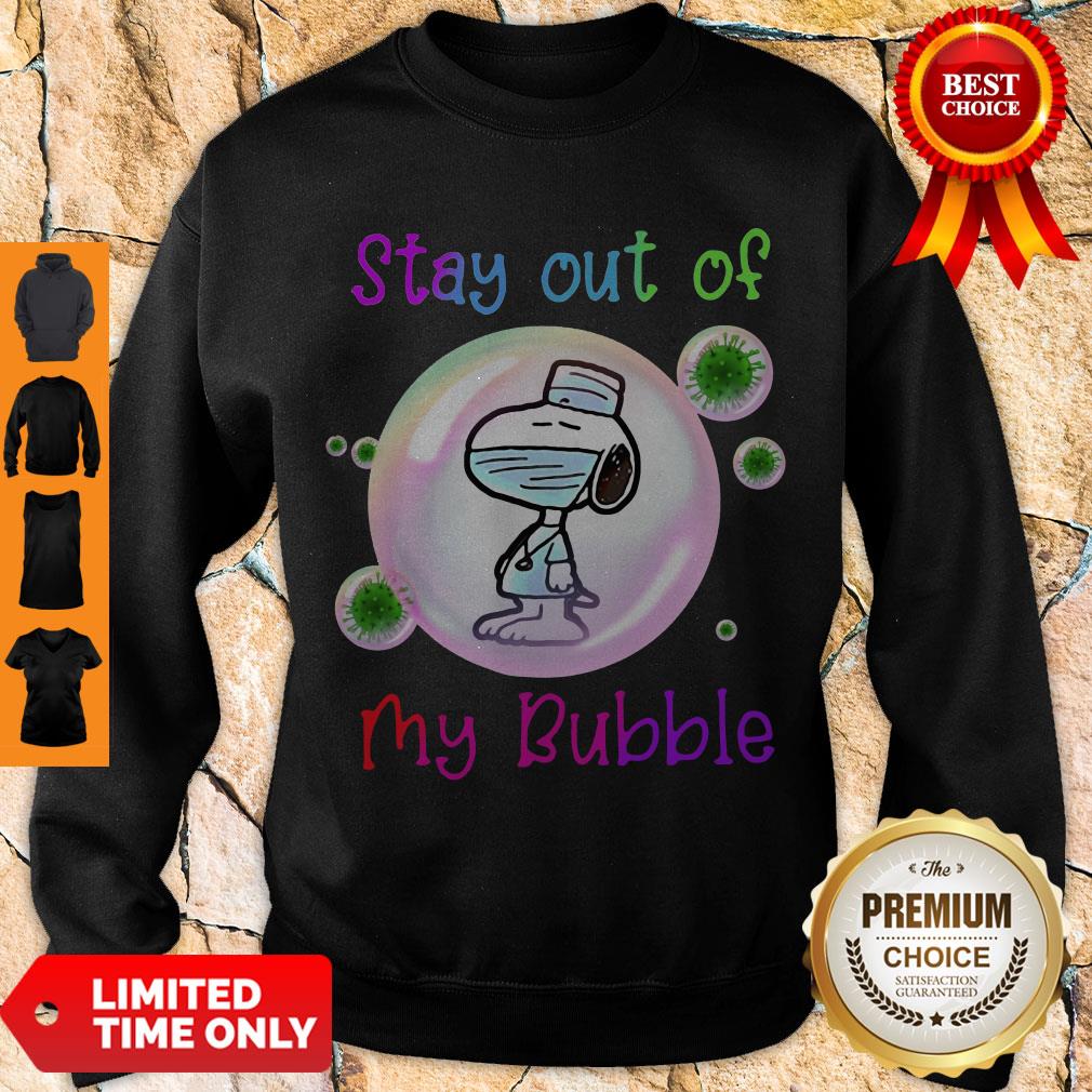 Top Stay Out Of My Bubble Funny Shirt Snoopy Lovers Shirt